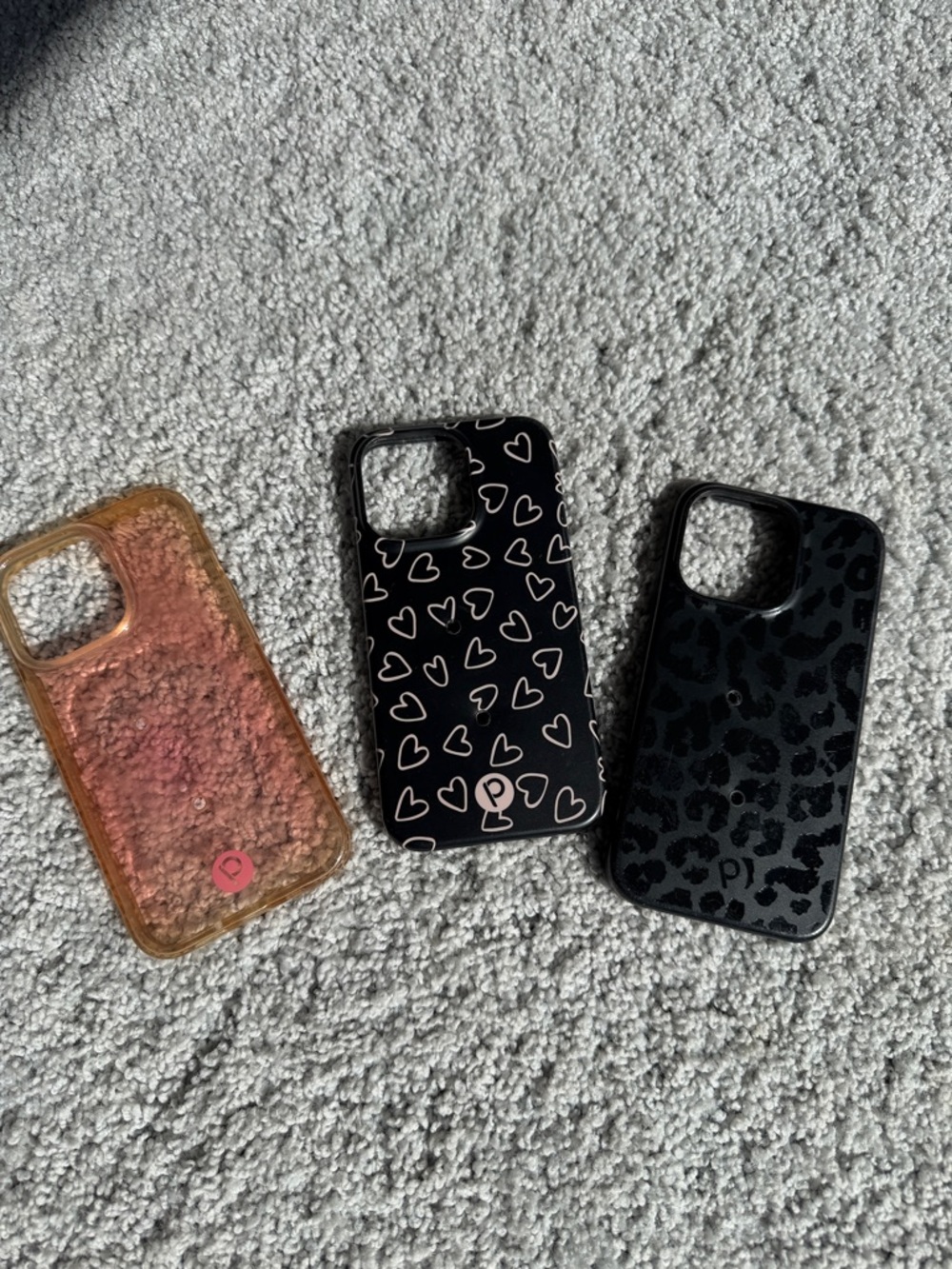 Loopy Case Trio — Black Heart, Black Leopard & Pink Phone Cases